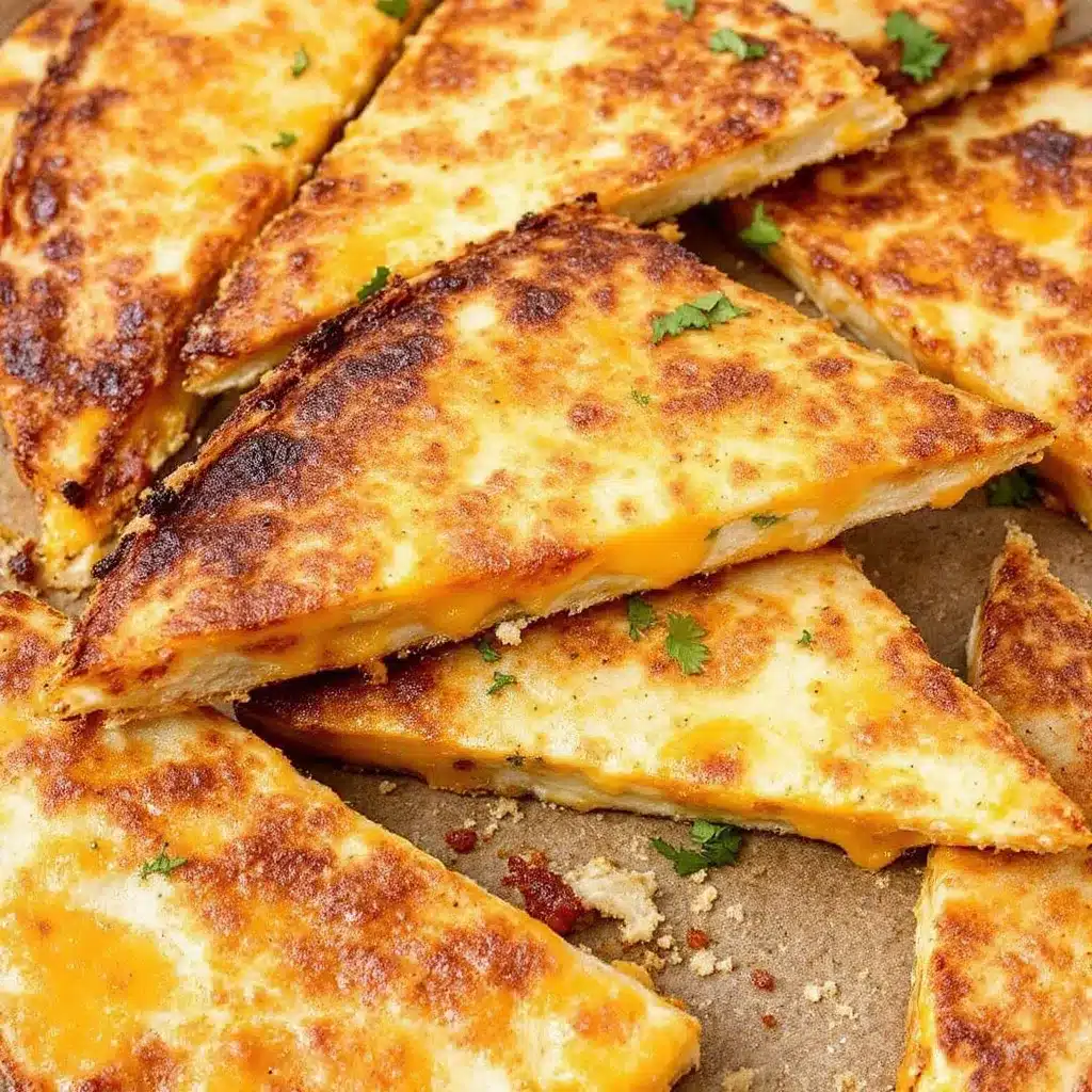 baked cheese quesadilla wedges preparation steps