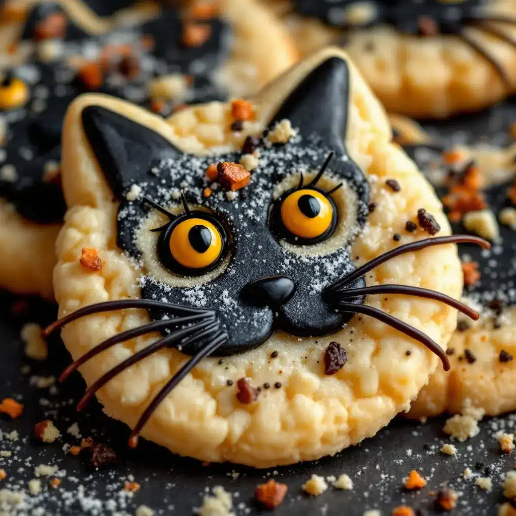 black cat halloween sugar cookies preparation steps