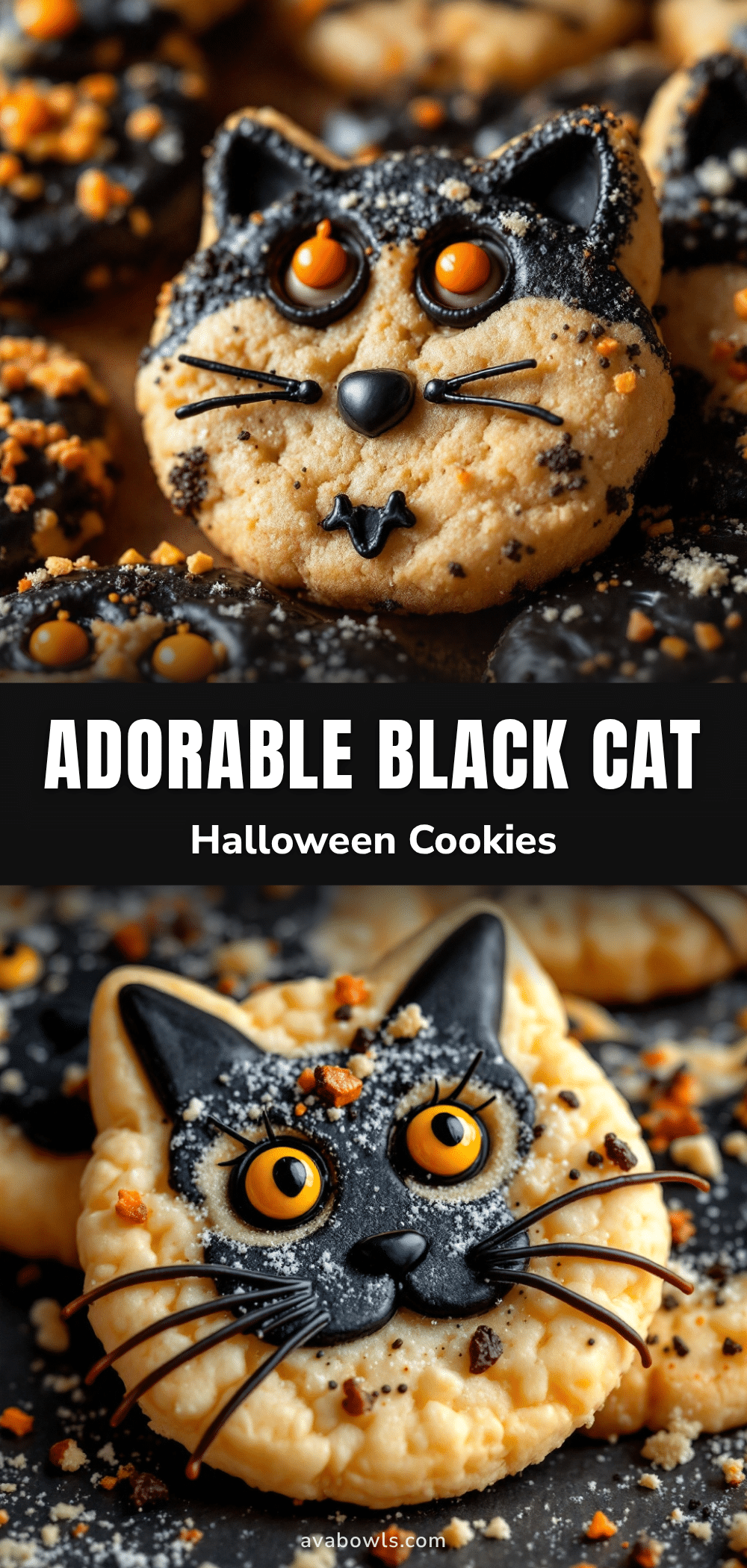 black cat halloween sugar cookies recipe