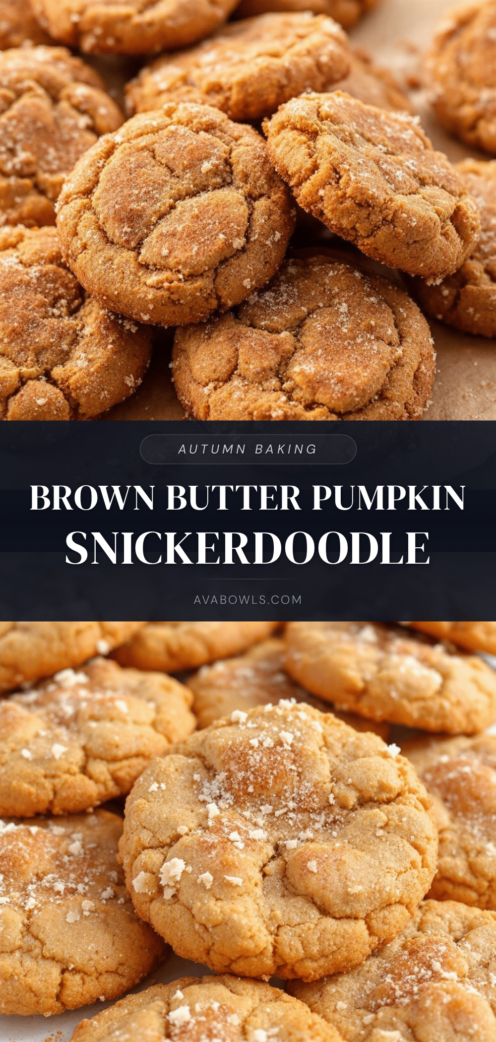 brown butter pumpkin snickerdoodle cookies recipe