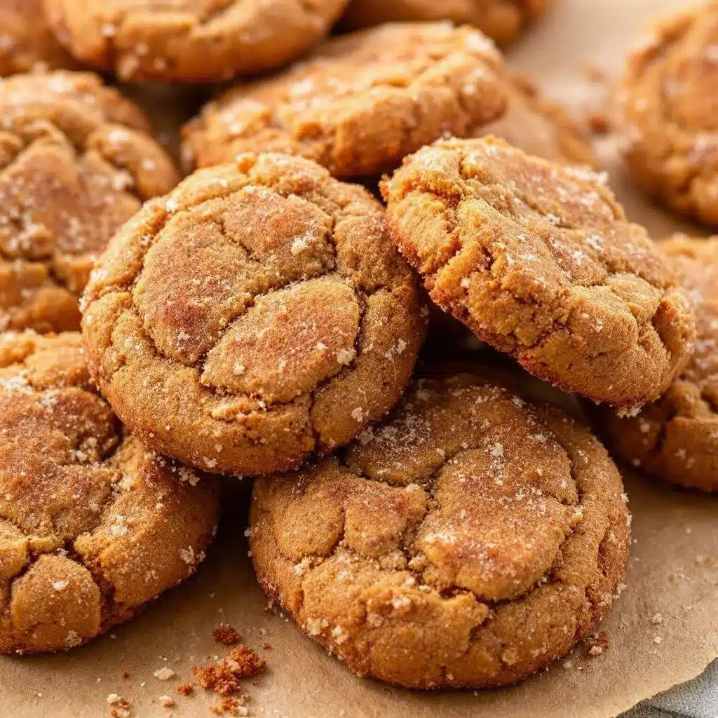 brown butter pumpkin snickerdoodle cookies - featured image