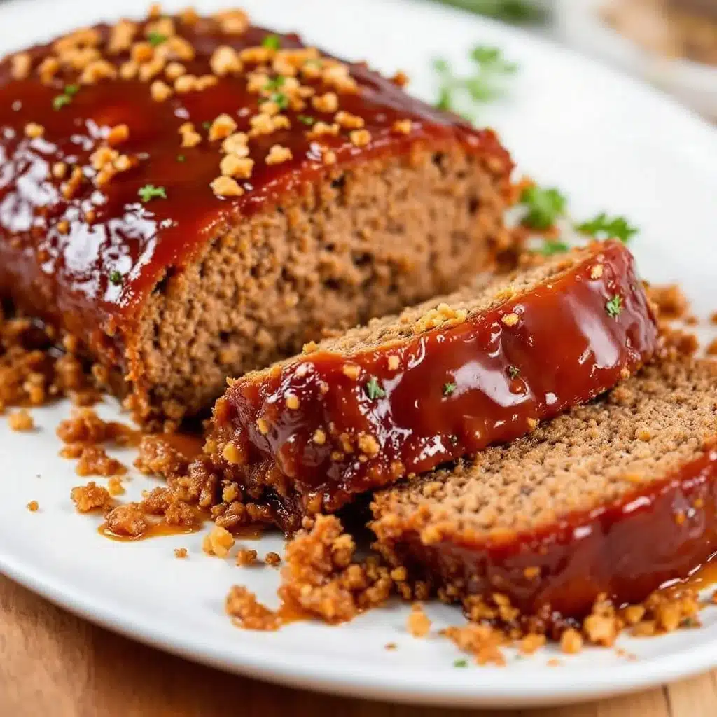 classic old-fashioned meatloaf with brown sugar glaze - featured image