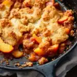 classic Southern peach cobbler skillet - featured image