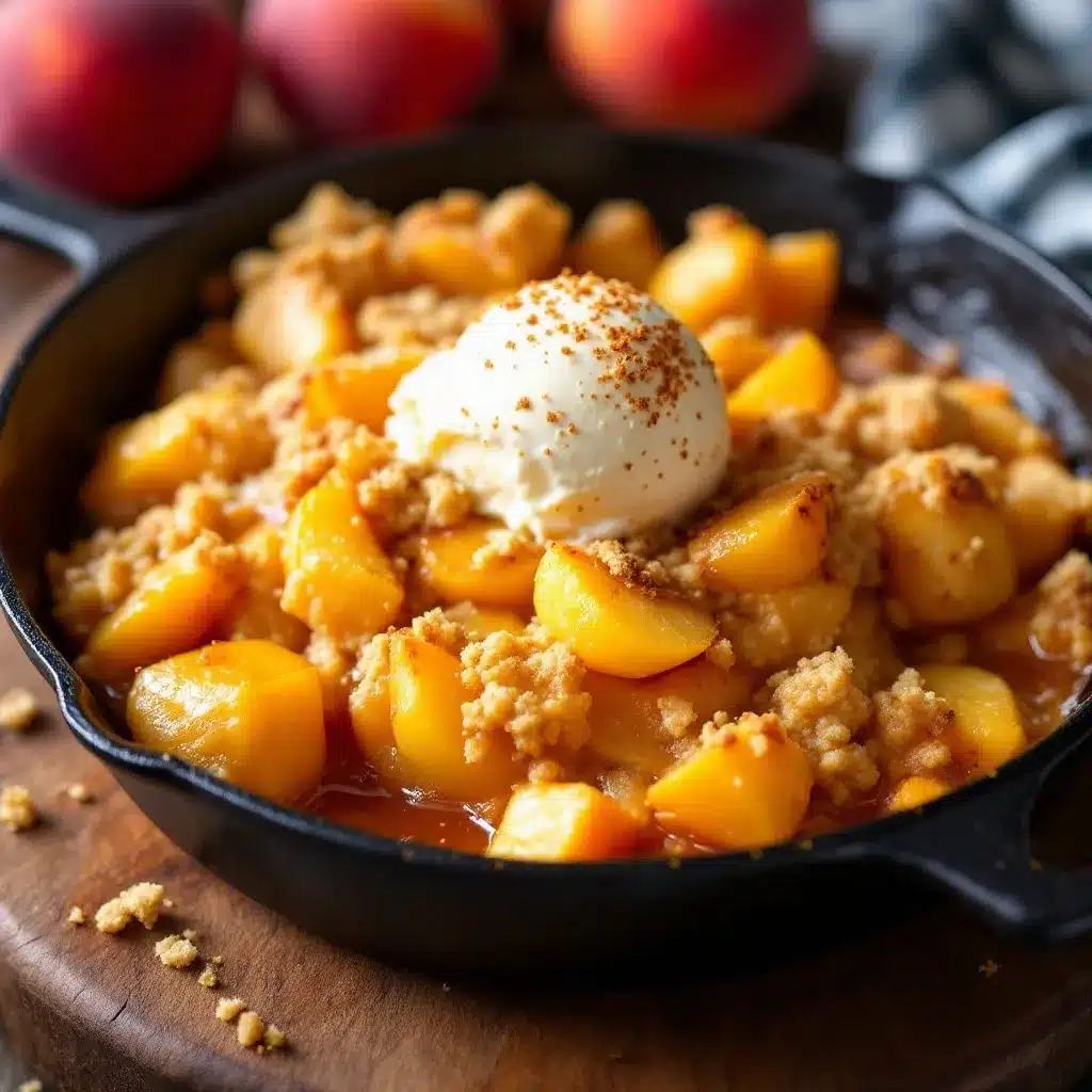 classic Southern peach cobbler skillet preparation steps
