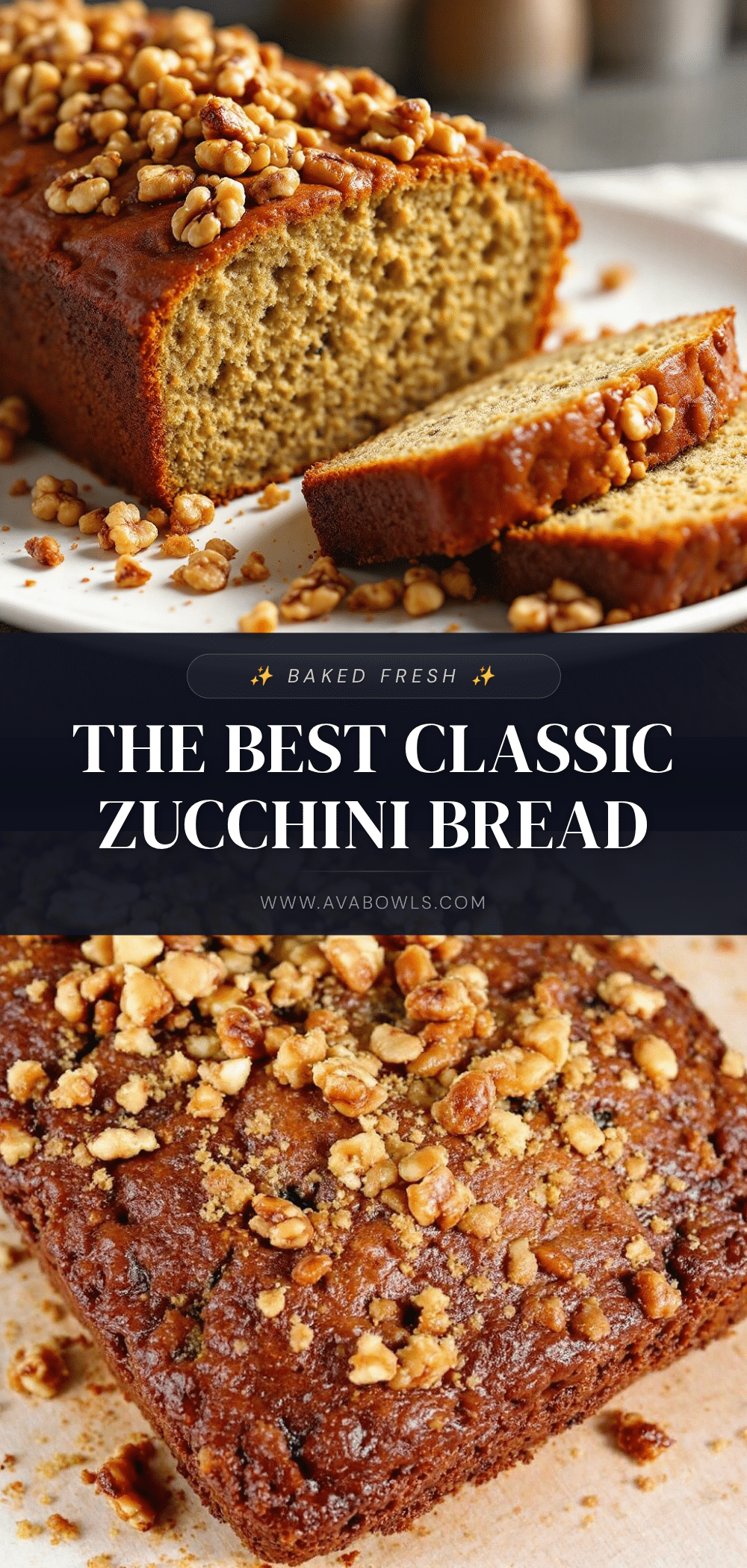 classic zucchini bread with toasted walnuts recipe