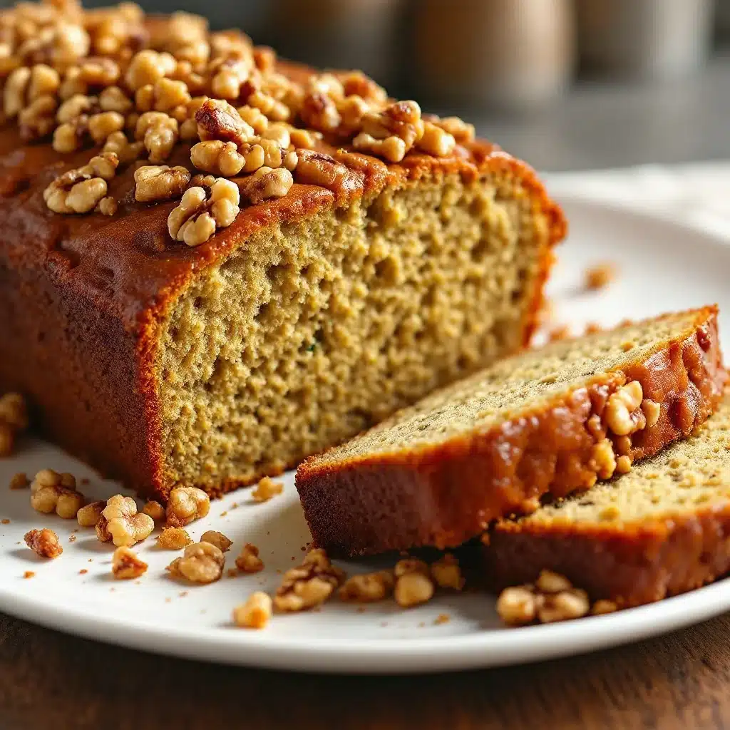 classic zucchini bread with toasted walnuts - featured image