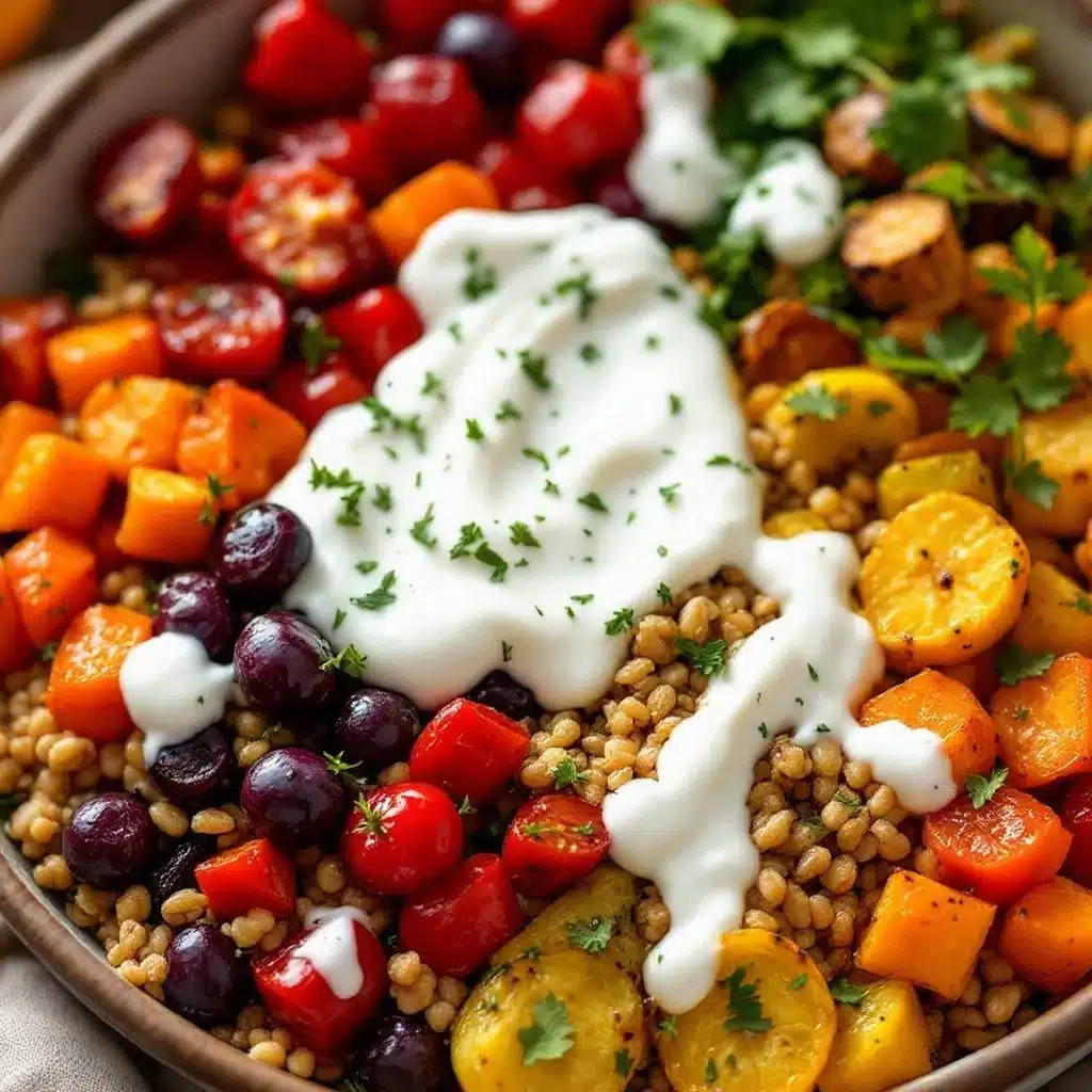 Cozy Fall Harvest Grain Bowl with Roasted Veggies - featured image