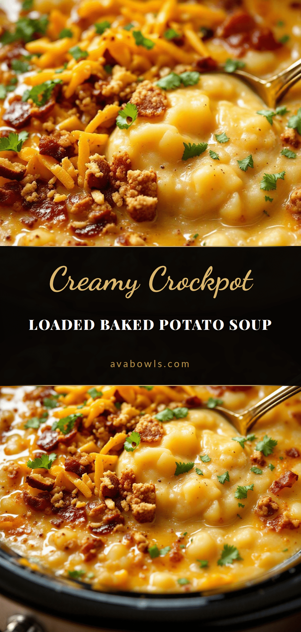 creamy crockpot loaded baked potato soup recipe