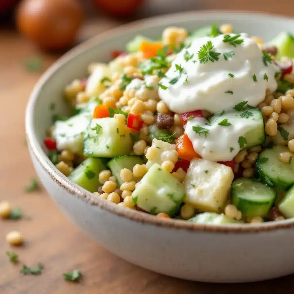 creamy cucumber salad with dill preparation steps