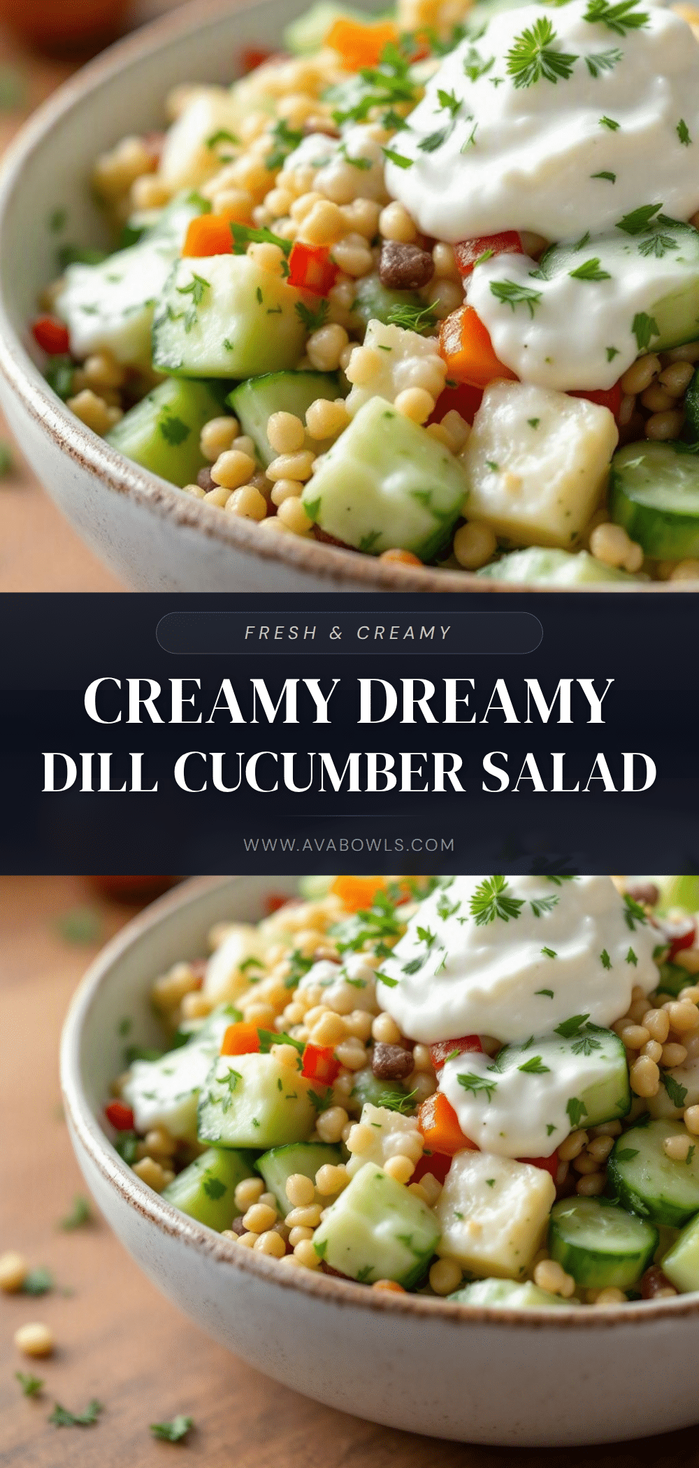 creamy cucumber salad with dill recipe