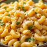 creamy macaroni pasta salad with italian dressing - featured image