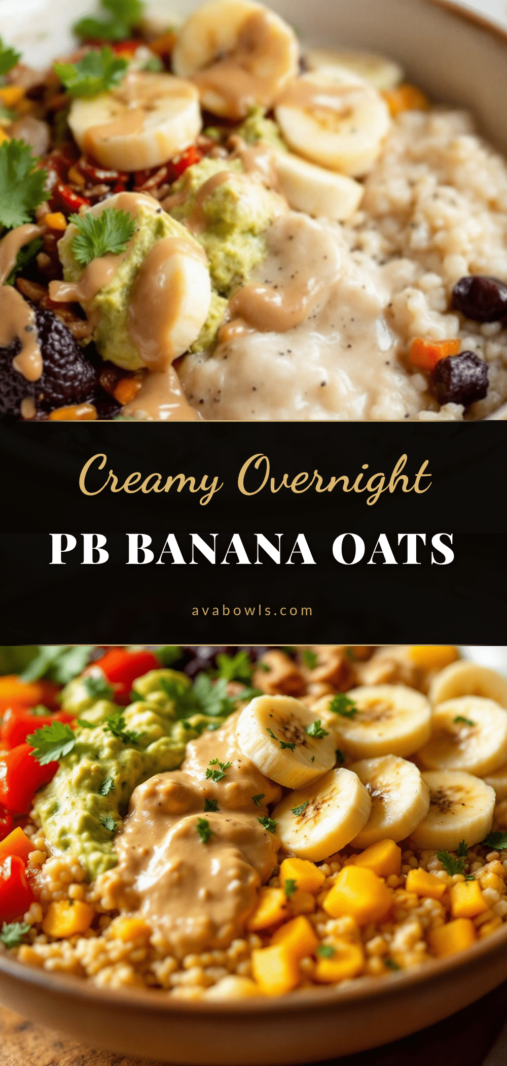 creamy overnight peanut butter banana protein oats recipe