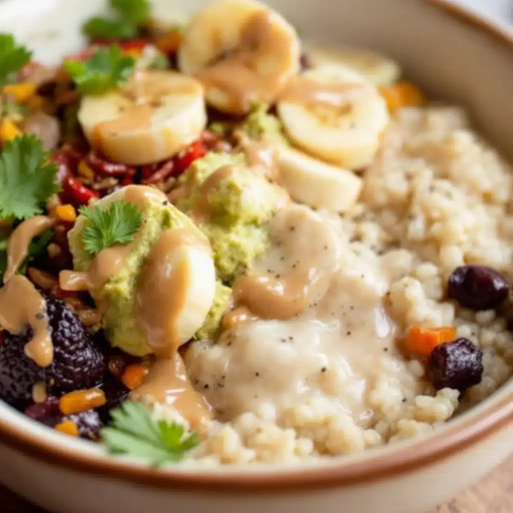 creamy overnight peanut butter banana protein oats - featured image