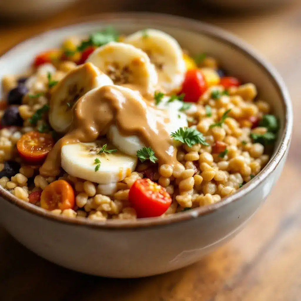 creamy peanut butter banana overnight oats preparation steps