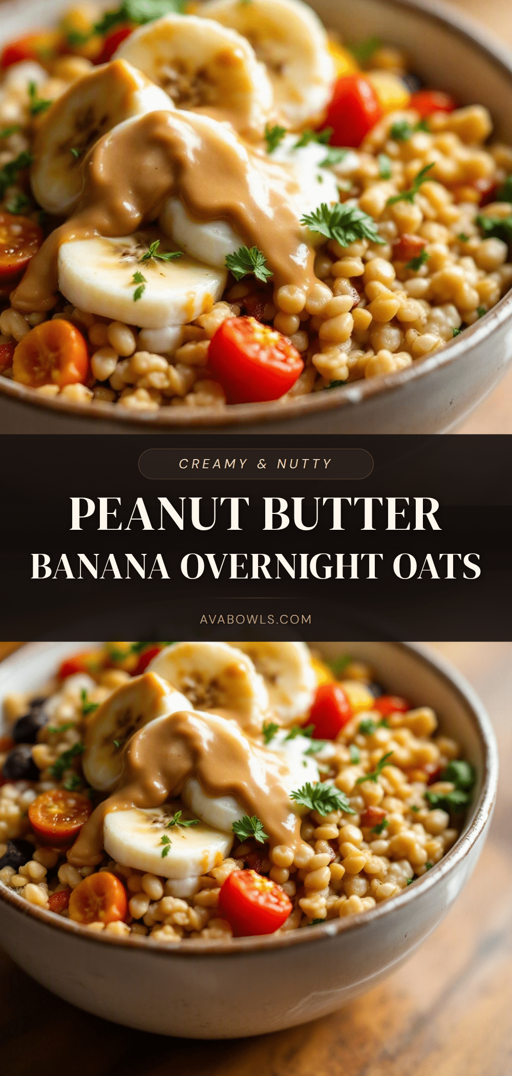 creamy peanut butter banana overnight oats recipe