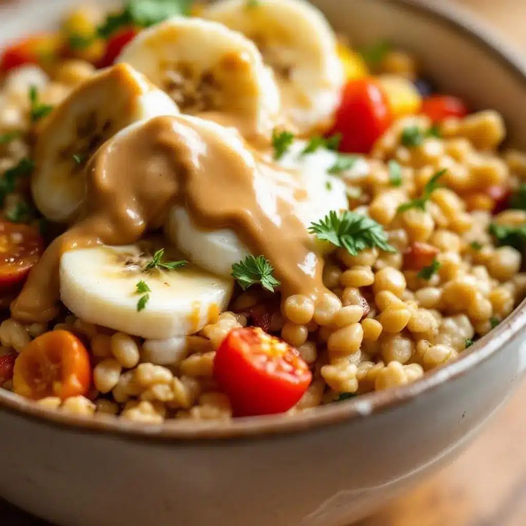 creamy peanut butter banana overnight oats - featured image
