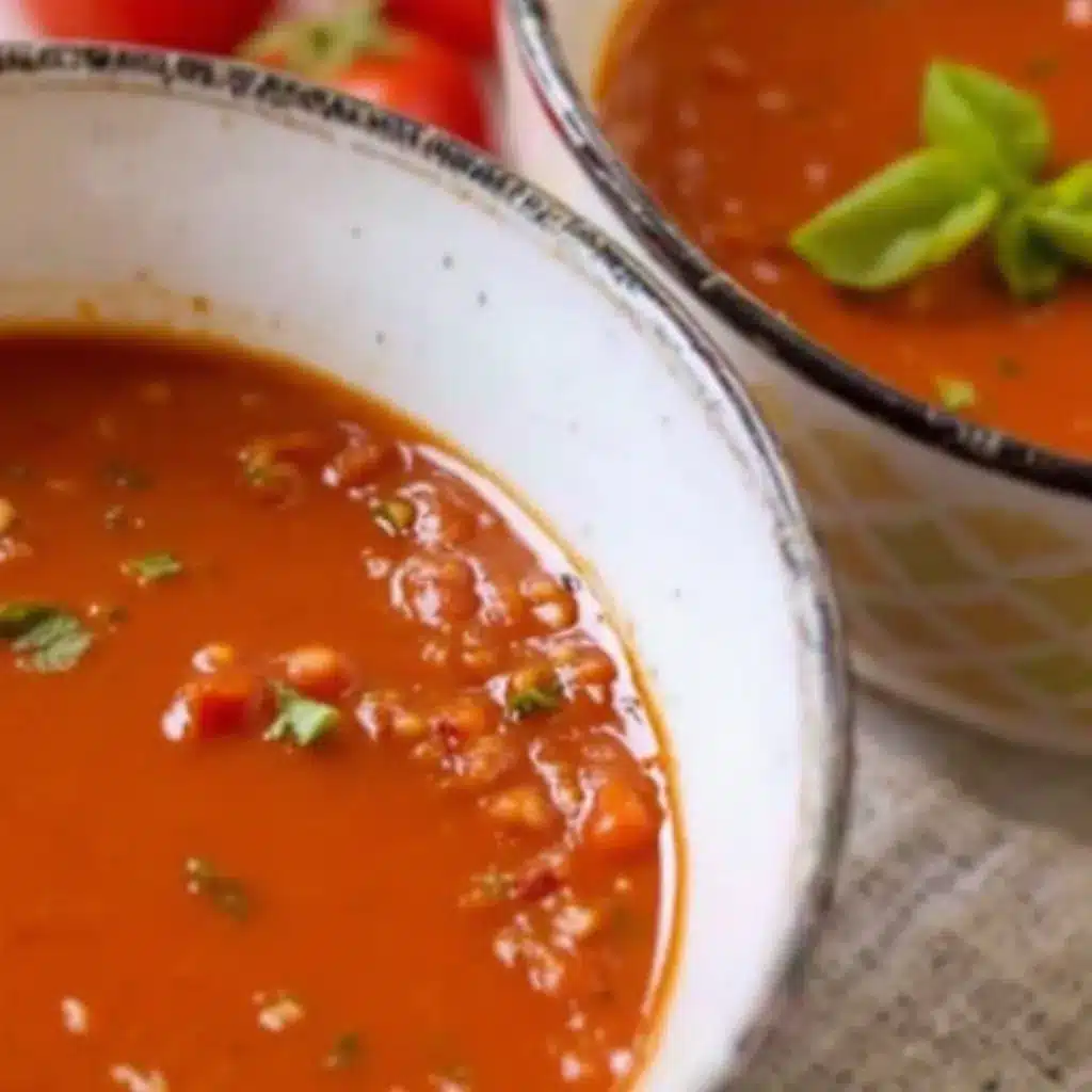 creamy roasted tomato basil soup preparation steps
