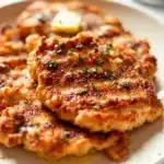 crispy air fryer pork chops with garlic butter - featured image