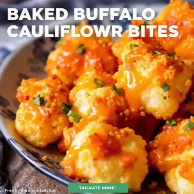 crispy buffalo cauliflower bites - featured image
