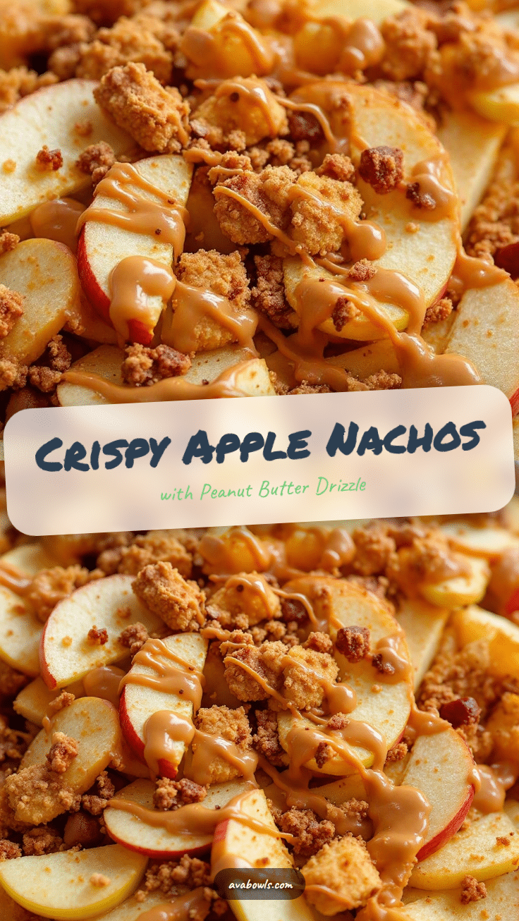 easy apple nachos with peanut butter drizzle recipe