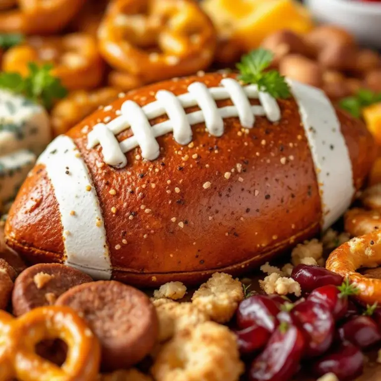 easy football charcuterie board - featured image