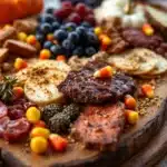 easy halloween charcuterie board with candy corn - featured image