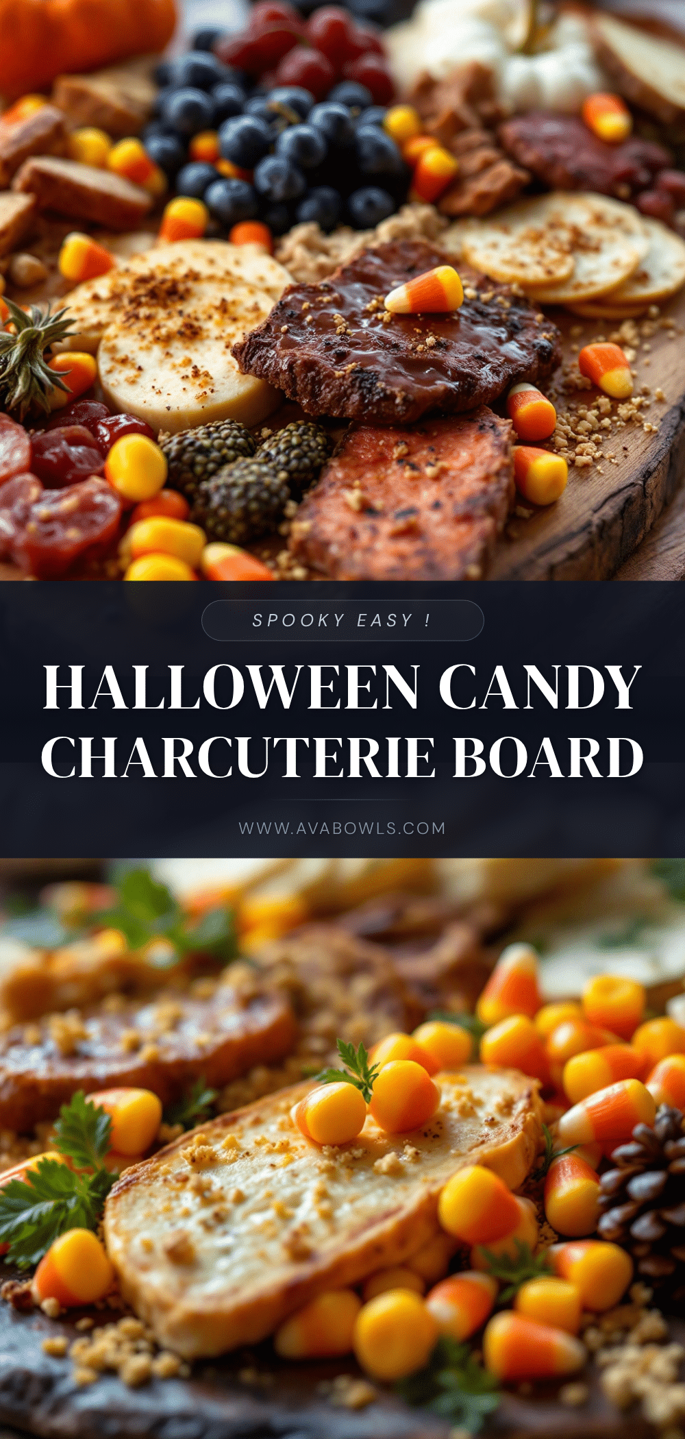 easy halloween charcuterie board with candy corn recipe