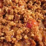 easy homemade apple crisp with oat crumble topping - featured image