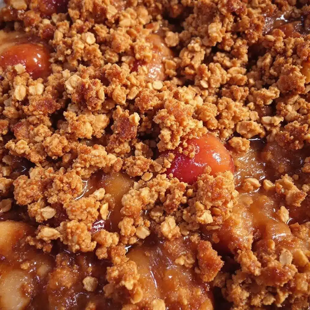 easy homemade apple crisp with oat crumble topping preparation steps