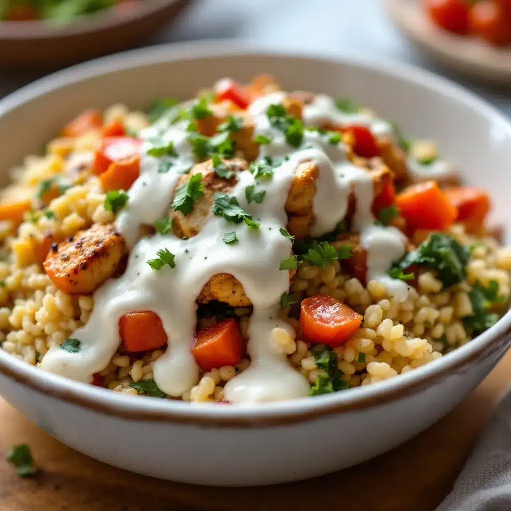 easy meal prep chicken and rice bowls preparation steps
