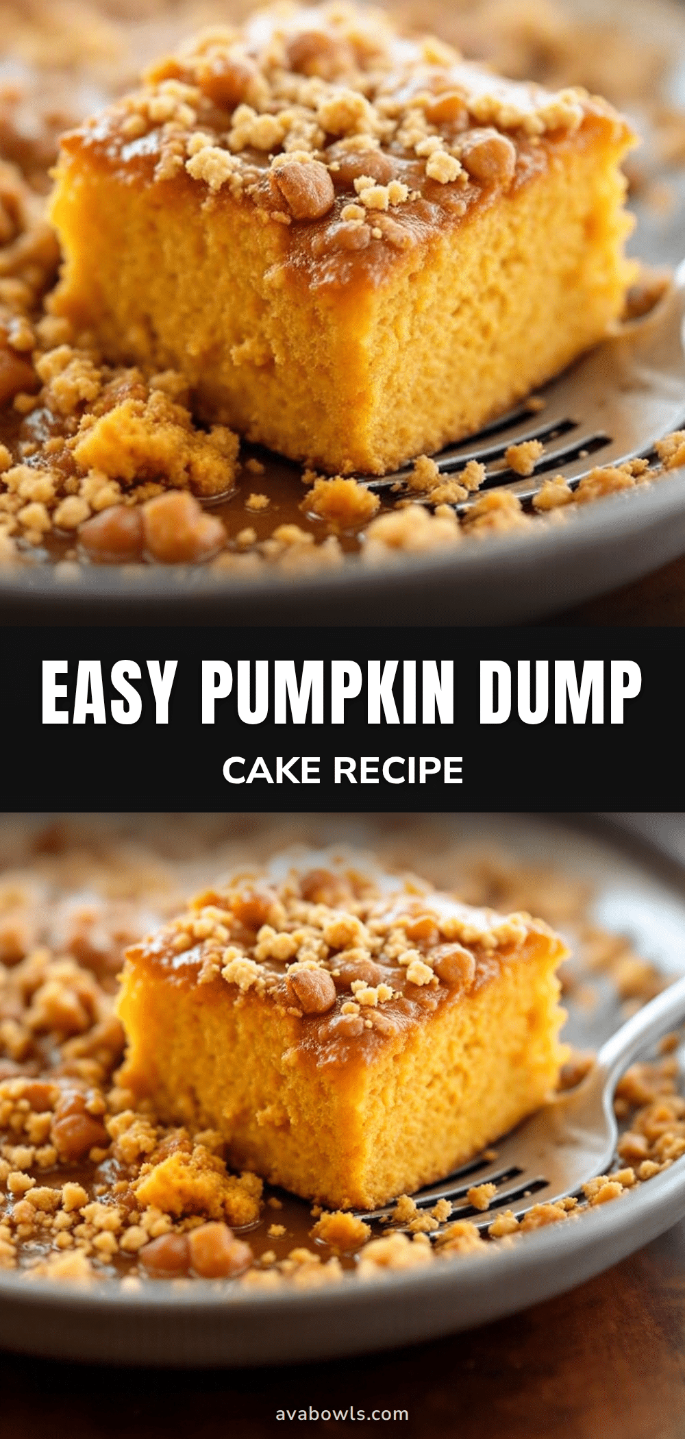 easy pumpkin dump cake with yellow cake mix recipe