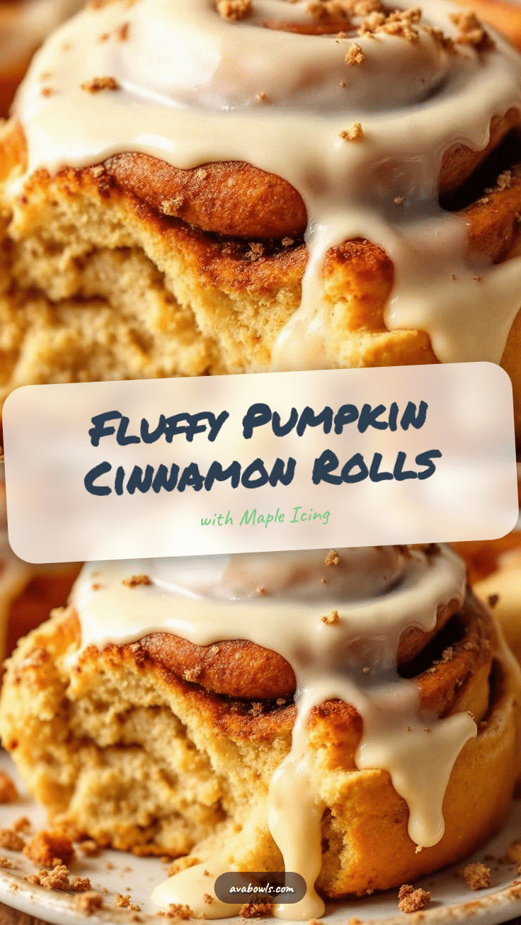 fluffy pumpkin cinnamon rolls with maple icing recipe