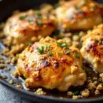 garlic butter chicken thighs - featured image