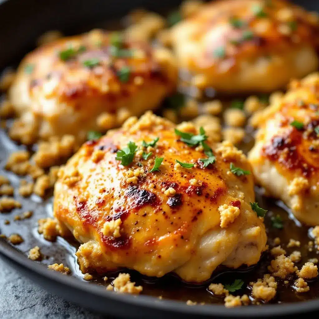 garlic butter chicken thighs - featured image