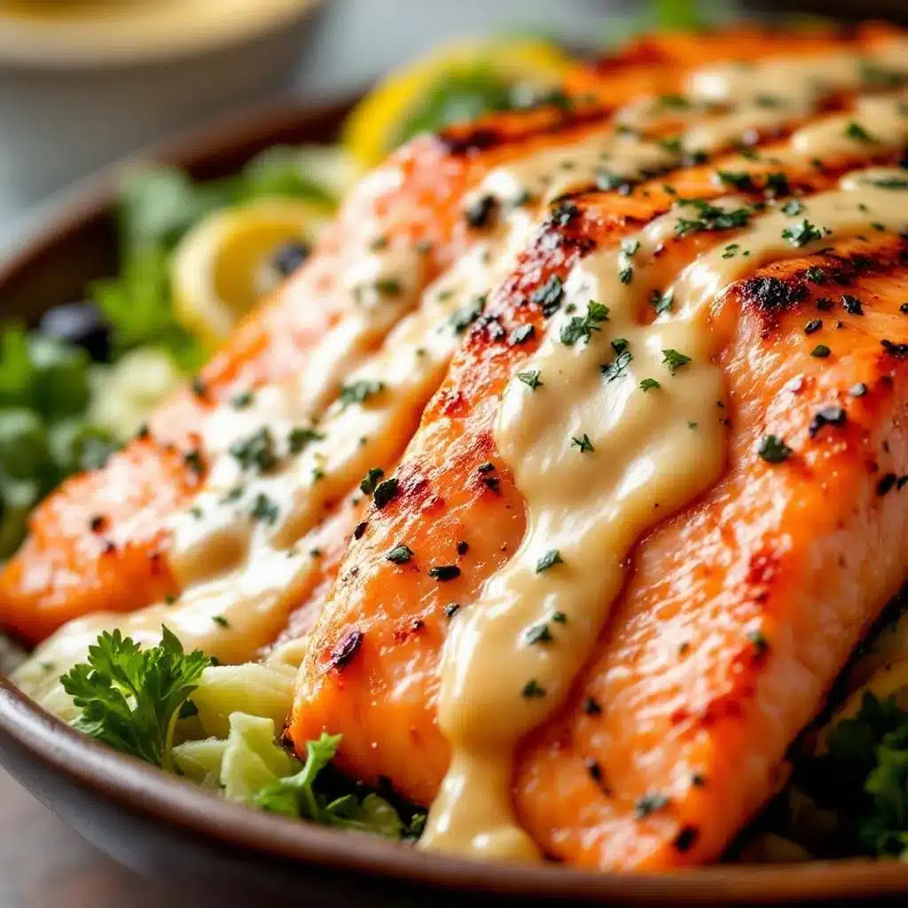 grilled salmon with lemon garlic butter - featured image