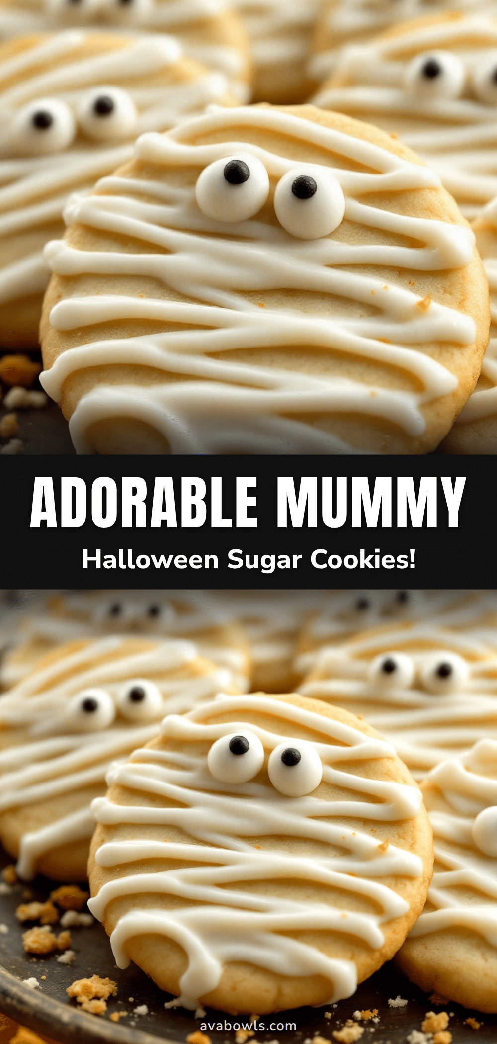 Halloween mummy sugar cookies recipe