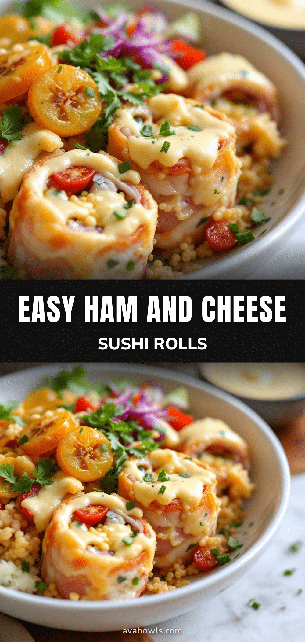 ham and cheese sushi rolls recipe