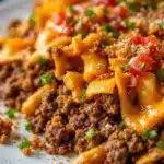 loaded nacho bar with ground beef - featured image