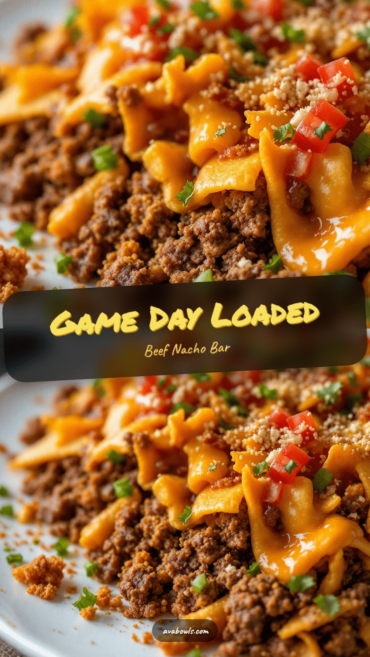 loaded nacho bar with ground beef recipe