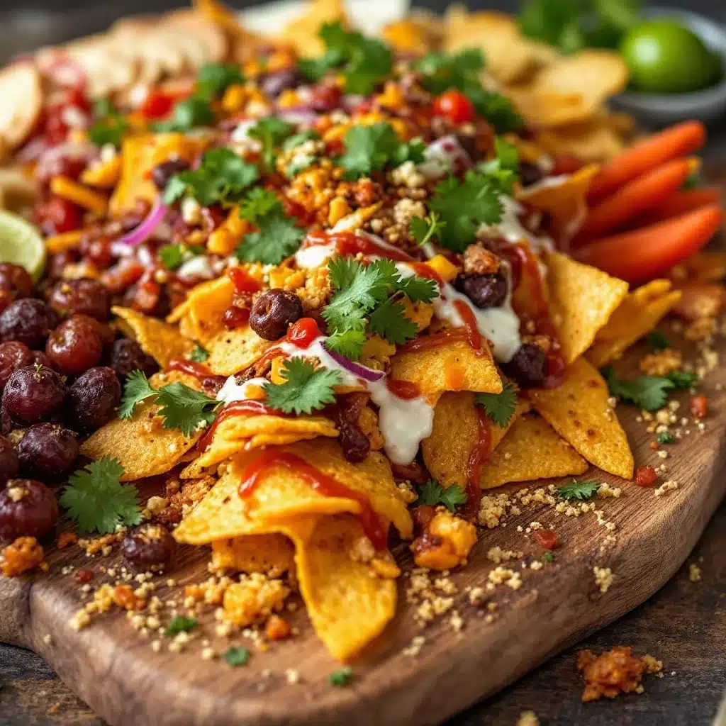 loaded nacho football charcuterie board - featured image