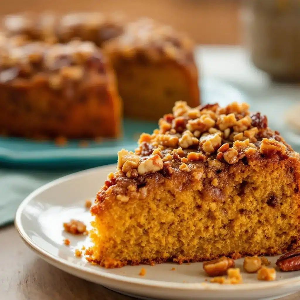 maple pecan pumpkin coffee cake - featured image