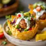 mini turkey meatball cups - featured image