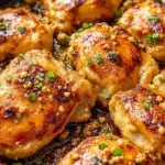 one-pan honey garlic chicken thighs - featured image