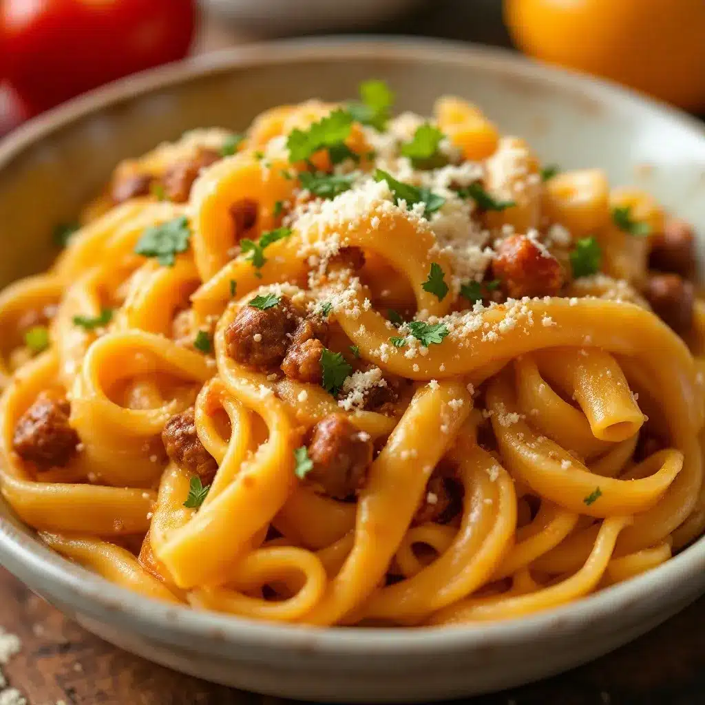 one-pot cheesy taco pasta preparation steps