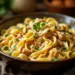 one pot creamy tuscan chicken pasta - featured image