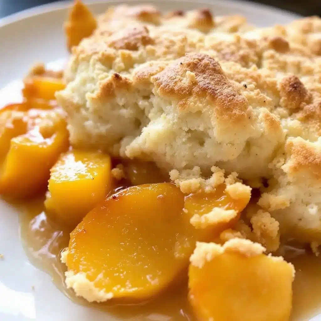peach cobbler buttermilk biscuit - featured image