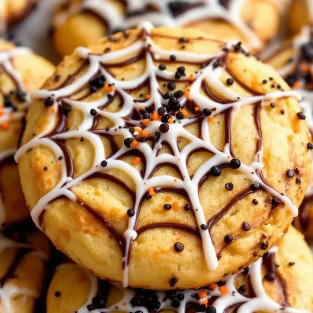 perfect spiderweb halloween sugar cookies - featured image