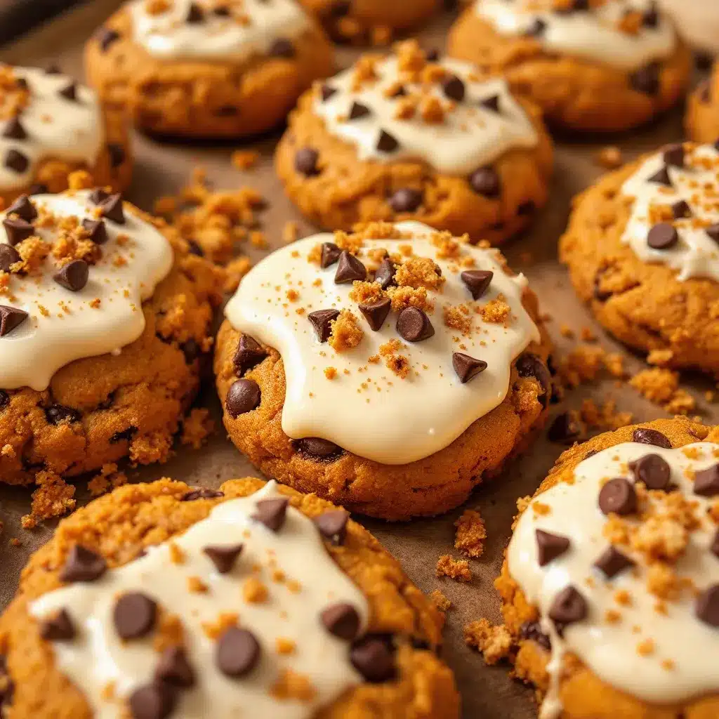 pumpkin cookies with cream cheese icing preparation steps
