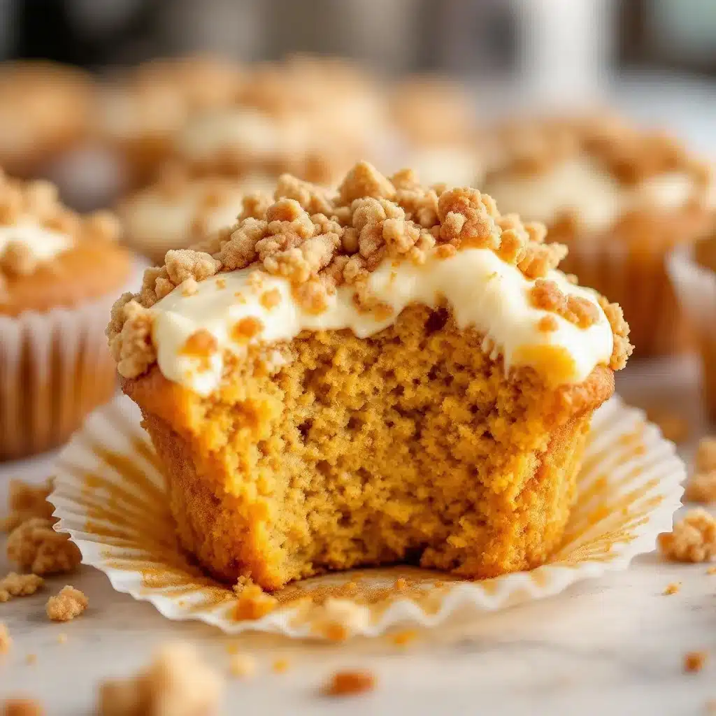 pumpkin cream cheese muffins - featured image