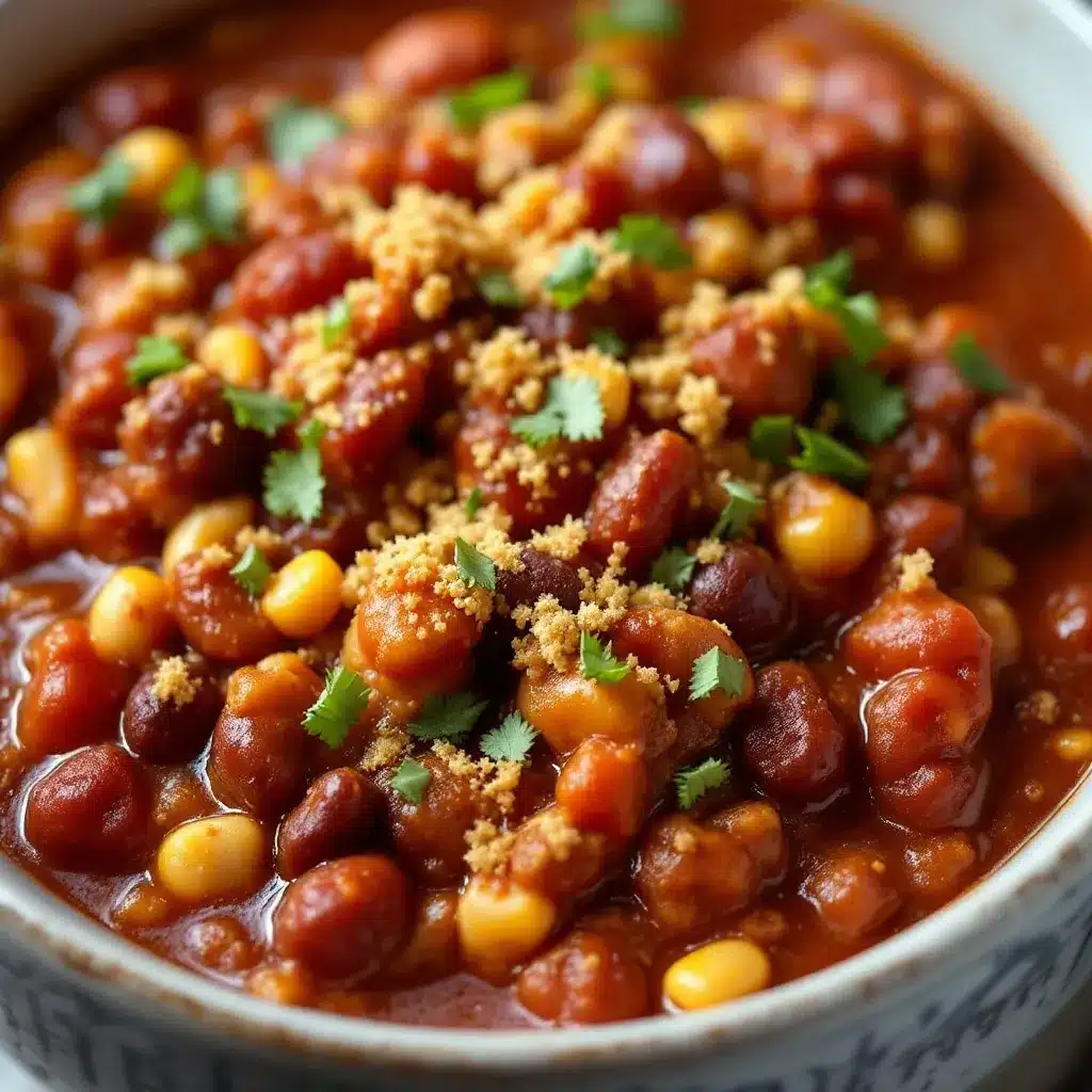 slow cooker football Sunday chili with cornbread preparation steps